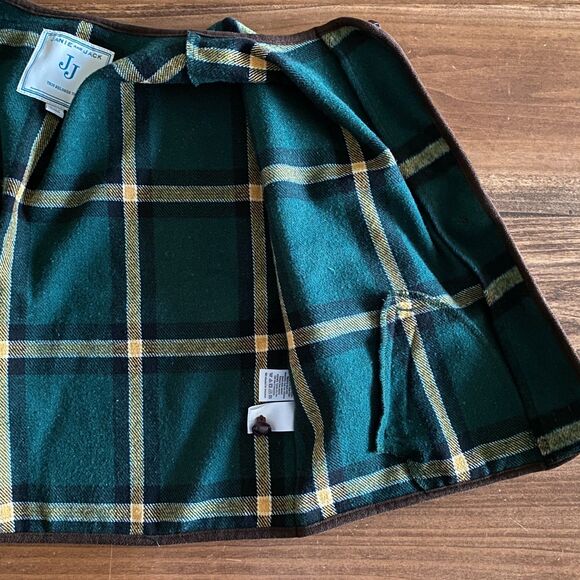 Janie & Jack Green Plaid Cape Girls' 5-6 - Picture 8 of 11